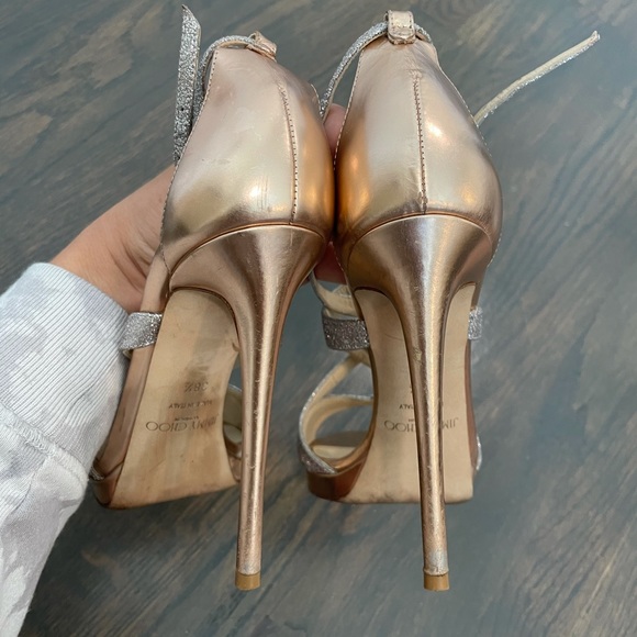 JIMMY CHOO
Marianne Strappy Crisscross Sandal, Gold - Picture 9 of 13